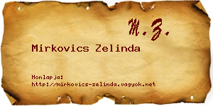 Mirkovics Zelinda névjegykártya